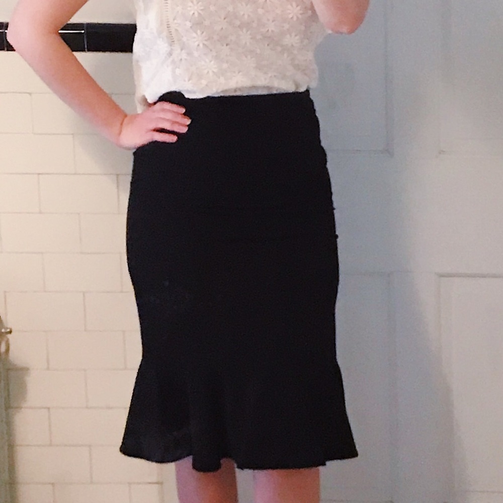 Armani Collezioni vintage ruffled pencil skirt